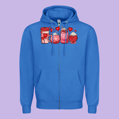 Valentines Day Coffee Zipper Hoodie Designed By Jahusdesignshop