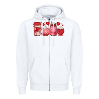 White valentines day coffee Zipper Hoodie - JahusDesignShop