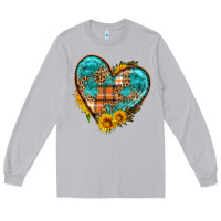 Moon Dust fall pattern heart with sunflower Long Sleeve Tee - HRA Design Shop