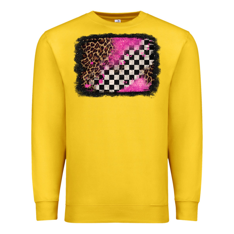 Racing Leopard Background Premium Sweatshirt by Jasminsmagicworld | Teevron