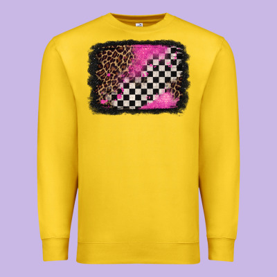 Racing Leopard Background Premium Sweatshirt Designed By Jasminsmagicworld