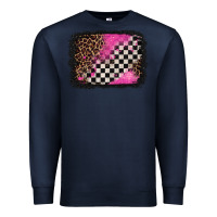 Navy racing leopard background Premium Sweatshirt - Jasminsmagicworld