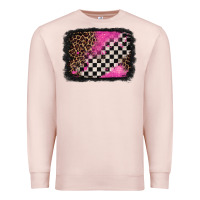 Pale Pink racing leopard background Premium Sweatshirt - Jasminsmagicworld