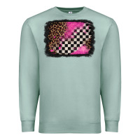 Seafoam racing leopard background Premium Sweatshirt - Jasminsmagicworld