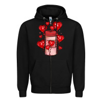 Black valentines day coffee Zipper Hoodie - JahusDesignShop