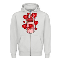 Dove Grey valentines day coffee Zipper Hoodie - JahusDesignShop