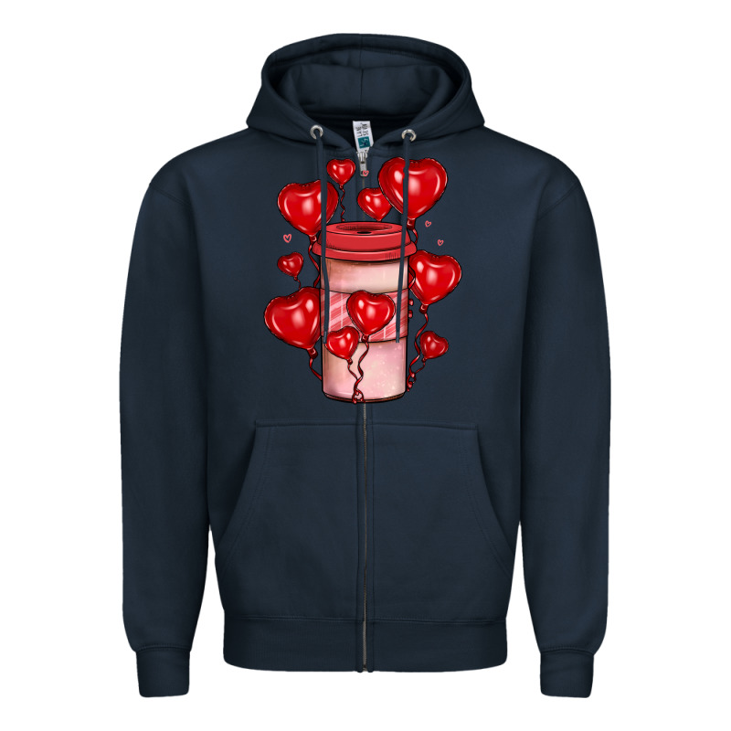 Valentines Day Coffee Zipper Hoodie by JahusDesignShop | Teevron