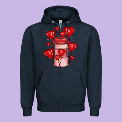Valentines Day Coffee Zipper Hoodie Designed By Jahusdesignshop