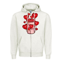 Oatmeal Heather valentines day coffee Zipper Hoodie - JahusDesignShop