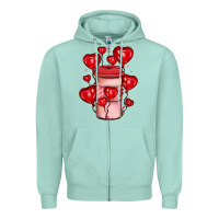 Seafoam valentines day coffee Zipper Hoodie - JahusDesignShop