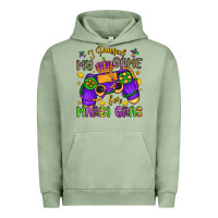 Pigment Oil Green i paused my game for mardi gras Urban Hoodie - LillyAllenDesigns