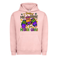 Pigment Salmon i paused my game for mardi gras Urban Hoodie - LillyAllenDesigns