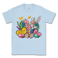 Dusty Blue Easter Heart Easter Day Classic Tee - Neo Western