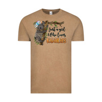 Vintage Coffee just a girl who loves koalas Vintage Tee - BarkalooDesign