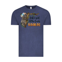 Vintage Denim just a girl who loves koalas Vintage Tee - BarkalooDesign