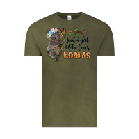 Vintage Olive just a girl who loves koalas Vintage Tee - BarkalooDesign