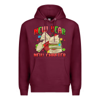 Burgundy new year new chapter Premium Hoodie - MaliasSmallBusiness