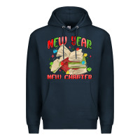 Navy new year new chapter Premium Hoodie - MaliasSmallBusiness
