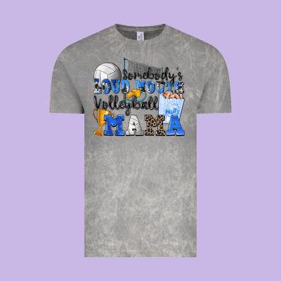 Somebody's Loud Mouth Volleyball Mama Vintage Tee Designed By Zillion Design Studio