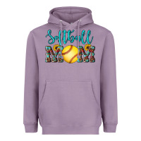 Western Leopard  Sunflowers Glitter Mom Softball Heavyweight Hoodie | Teevron