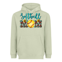 Matcha western leopard  sunflowers glitter mom softball Heavyweight Hoodie - Artiststas