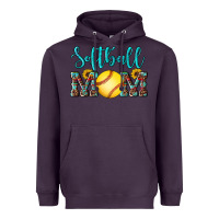 Plum western leopard  sunflowers glitter mom softball Heavyweight Hoodie - Artiststas