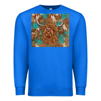 True Royal highland cow turquoise gemstones western patterns Premium Sweatshirt - BarkalooDesign