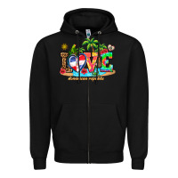 Black love dominican republic Zipper Hoodie - AdoDesignShop