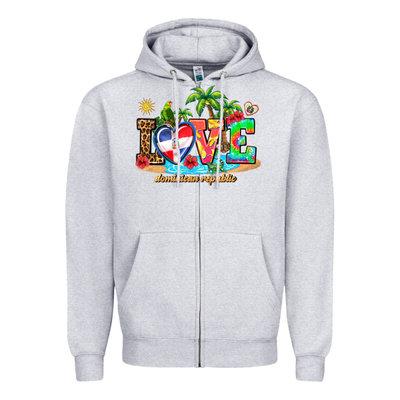 Love Dominican Republic Zipper Hoodie by AdoDesignShop | Teevron