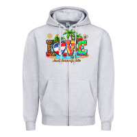 Heather Grey love dominican republic Zipper Hoodie - AdoDesignShop