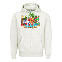 Oatmeal Heather love dominican republic Zipper Hoodie - AdoDesignShop