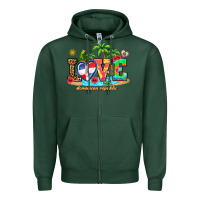 Sports Green love dominican republic Zipper Hoodie - AdoDesignShop