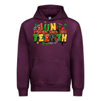 Mauve Wine juneteenth free ish since 1865 Urban Hoodie - LillyAllenDesigns