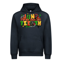 Navy juneteenth free ish since 1865 Urban Hoodie - LillyAllenDesigns