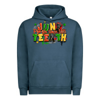 Pigment Midnight Navy juneteenth free ish since 1865 Urban Hoodie - LillyAllenDesigns