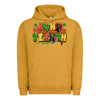 Pigment Peanut Butter juneteenth free ish since 1865 Urban Hoodie - LillyAllenDesigns