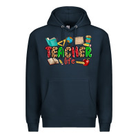 Navy teacher life Premium Hoodie - MaliasSmallBusiness