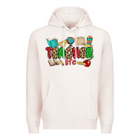 Pale Pink teacher life Premium Hoodie - MaliasSmallBusiness