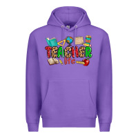Purple teacher life Premium Hoodie - MaliasSmallBusiness