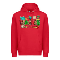 Red teacher life Premium Hoodie - MaliasSmallBusiness