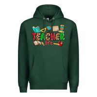 Sports Green teacher life Premium Hoodie - MaliasSmallBusiness