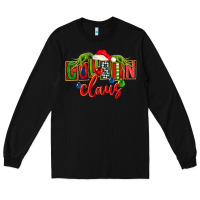 Black Cousin claus christmas Long Sleeve Tee - FaDigitalArtStudio