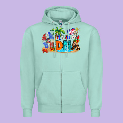 It's In My Dna Zipper Hoodie Designed By Adodesignshop