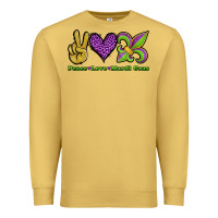 Antique Gold peace love mardi gras Premium Sweatshirt - Jasminsmagicworld