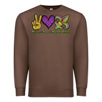 Chestnut peace love mardi gras Premium Sweatshirt - Jasminsmagicworld
