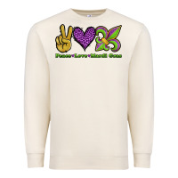 Sandshell peace love mardi gras Premium Sweatshirt - Jasminsmagicworld