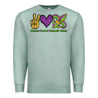 Seafoam peace love mardi gras Premium Sweatshirt - Jasminsmagicworld