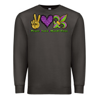 Smoke peace love mardi gras Premium Sweatshirt - Jasminsmagicworld