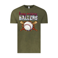 Vintage Olive busy raising ballers baseball Vintage Tee - texasbilliewilder
