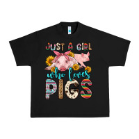 Black just a girl who loves pigs Urban Heavy Tee - Zillion Design Studio